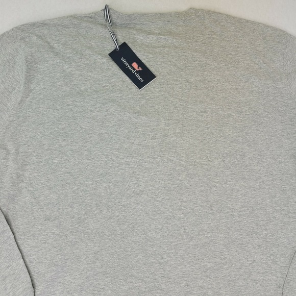 Vineyard Vines Gray Heather Long Sleeve Pocket Tee Shirt Men's Size XXXL 3XL NWT - Picture 8 of 11